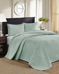 Quebec Seafoam 3 Piece Reversible Bedspread Set Twin by   