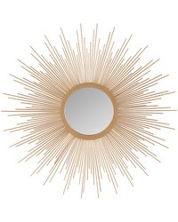 Fiore Sunburst Wall Decor Mirror 29.5inD Gold by   