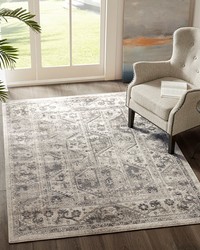 Dakota Beige Cream Tiled Border Area Rug by   