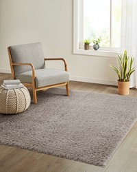 Camdyn Grey Super Soft Polyester Shag Area Rug by   