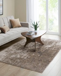 Haley Grey Cream Cozy Shag Abstract Area Rug by   