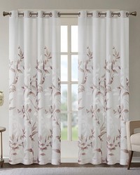 Cecily Mauve Burnout Printed Curtain Panel by   