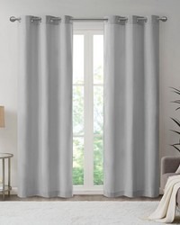 Galen Grey Basketweave Room Darkening Curtain Panel Pair 40 x 84 by   