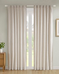Taylor Natural Clipped Jacquard Light Filtering Rod Pocket/Back Tab Single Curtain Panel by   