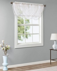 Irina Diamond Sheer Embroidered Waterfall Valance 38x46