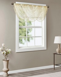 Irina Diamond Sheer Embroidered Waterfall Valance 38x46