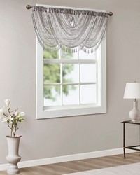 Irina Diamond Sheer Embroidered Waterfall Valance 38x46
