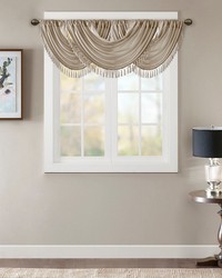Elena Faux Silk Waterfall Embellished Valance 38x46