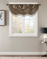 Elena Faux Silk Waterfall Embellished Valance 38x46