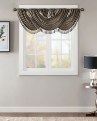 Elena Faux Silk Waterfall Embellished Valance 38x46
