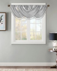 Elena Faux Silk Waterfall Embellished Valance 38x46