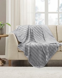 Duke Grey Long Fur Throw by   