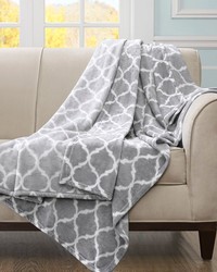 Ogee Grey Oversized Throw by   