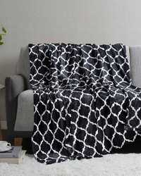 Ogee Black Oversized Throw by   