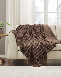 Duke Brown Long Fur Throw by   