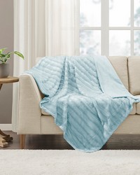 Duke Blue Long Fur Throw by   