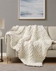 Olliix Chenille Chunky Knit Throw Ivory