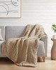 Olliix Chunky Double Knit Handmade Throw Tan