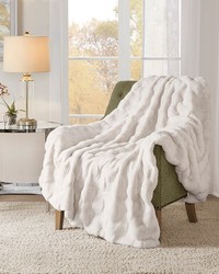 Vivienne Ivory Faux Fur Throw by   