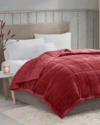 Coleman Burgundy Reversible HeiQ Smart Temperature Down Alternative Blanket by   