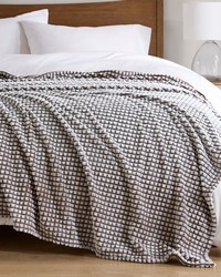 Carved Plush Brown Blanket by   