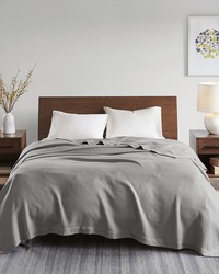 Egyptian Cotton Grey Blanket by   