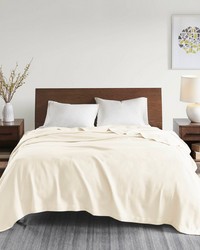 Egyptian Cotton Ivory Blanket by   