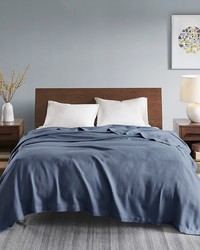 Egyptian Cotton Blue Blanket by   