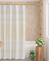 Spa Waffle Cream Shower Curtain with 3M Treatment by   