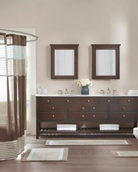 Amherst Blue Cotton Tufted Bath Rug by   