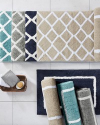 Bittman Grey Reversible High Pile Tufted Microfiber Bath Rug by   