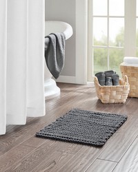Lasso Charcoal 100% Cotton Chenille Chain Stitch Rug by  Swavelle-Millcreek 