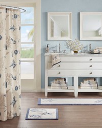 Bayside Blue Reversible High Pile Tufted Bath Rug by  Swavelle-Millcreek 