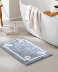 Evan Blue Cotton Tufted Bath Rug 20x30 by  Swavelle-Millcreek 