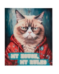 Grumpy Cats My House, My Rules/Multi My House, My Rules Canvas Wall Art by   