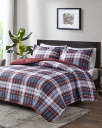 Parkston Red 3M Scotchgard Down Alternative All Season Comforter Set Queen by   