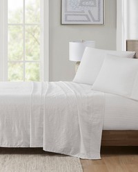200 Thread Count Printed Cotton Grey Stripe Queen by   