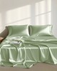 Olliix Satin Sheet/sheet Set Sage