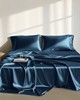 Olliix Satin Sheet/sheet Set Midnight Blue