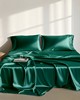 Olliix Satin Sheet/sheet Set Emerald