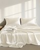 Olliix Satin Sheet/sheet Set Ivory