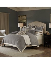 Shades of Grey Grey Comforter Set King by   