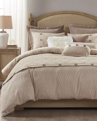 Grace Taupe 9 Piece Geometric Oversized Jacquard Comforter Set King by   