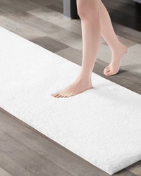 Marshmallow White Bath Rug by  Swavelle-Millcreek 
