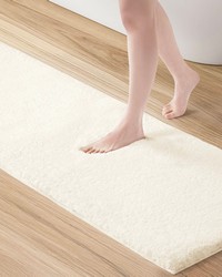 Marshmallow Cream Bath Rug by  Swavelle-Millcreek 