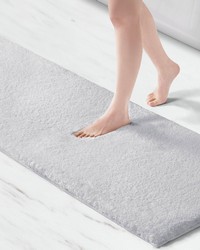 Marshmallow Silver Bath Rug by  Swavelle-Millcreek 
