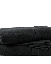 Ultra-Soft 100% Cotton Absorbent Towel Set Black by   