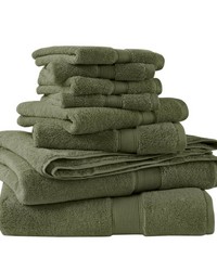 Ultra-Soft 100% Cotton Absorbent Towel Set Olive Green by   