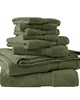 Olliix Ultra-Soft 100% Cotton Absorbent Towel Set Olive Green