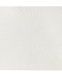 Sunburst White Hand Painted Dimensional Resin Wall Art White by   